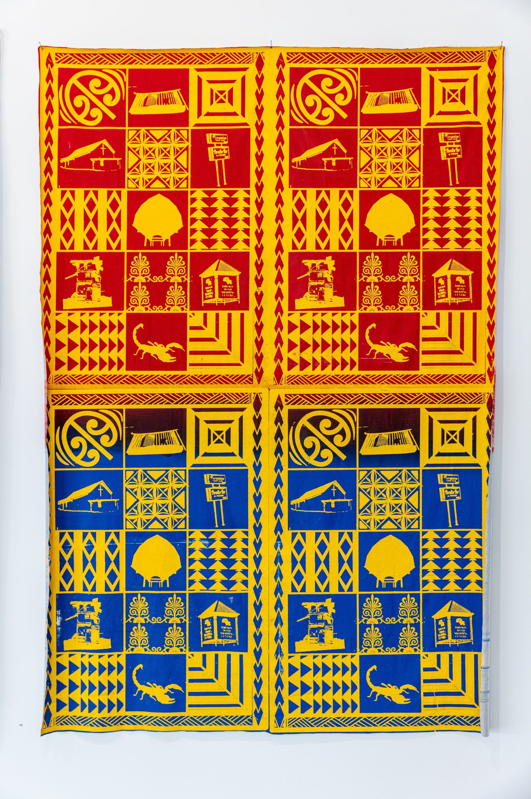 274, A’aifou Potemani, 2025, 1300 × 2200mm, screen print ink on calicoFresh Gallery Otara, Futures copy